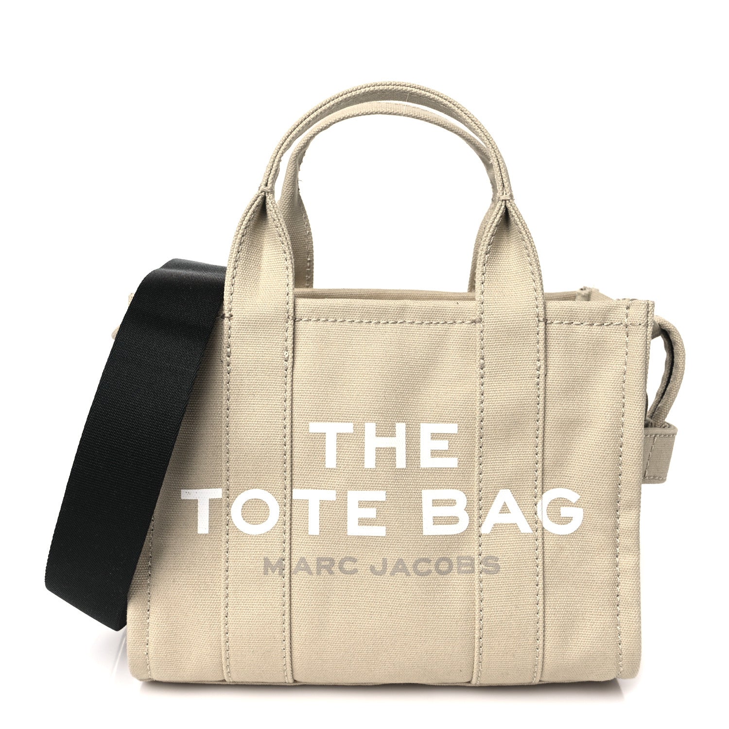 Marc Jacobs Cotton Canvas Colorblock Small The Traveler Tote Bag Beige Multicolor 1 of 12