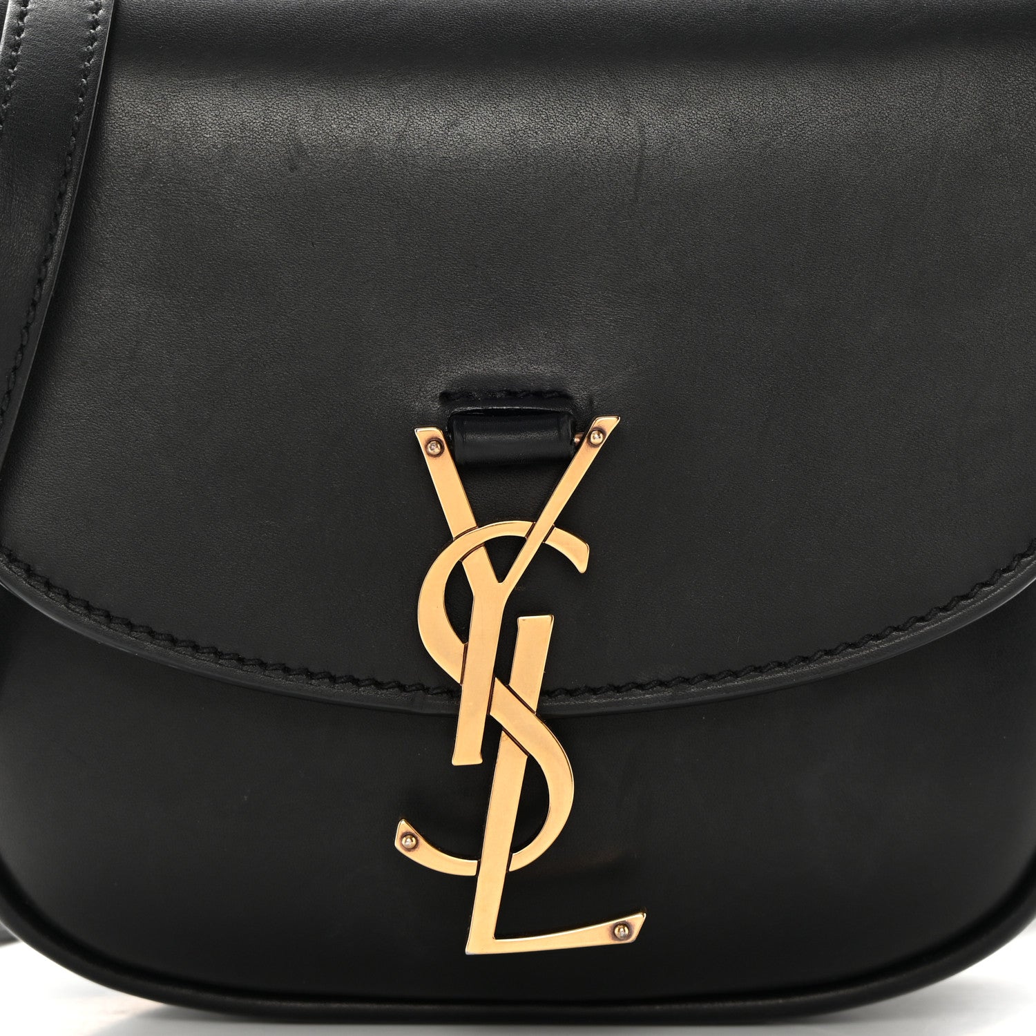Saint Laurent Smooth Calfskin Classic Monogram Small Kaia Satchel Black 8 of 14