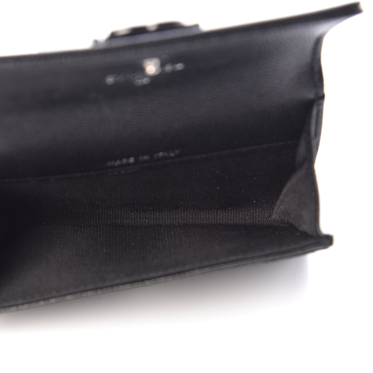 Caviar Quilted Boy Flap Card Holder So Black