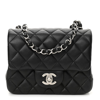 Chanel Lambskin Quilted Mini Square Flap Black 1 of 12