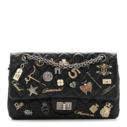 Chanel Aged Calfskin Lucky Charms 2.55 Reissue 225 Flap Black 1 of 13