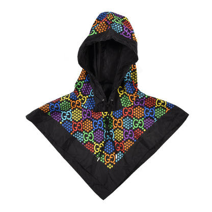 Gucci Silk Nylon Monogram Psychedelic Rain Hood Black 1 of 8
