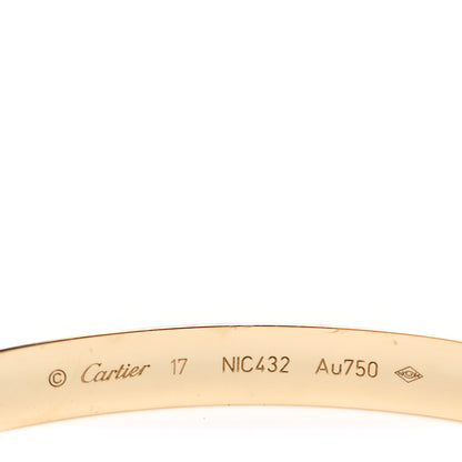 Cartier 18K Yellow Gold LOVE Bracelet 17 5 of 6