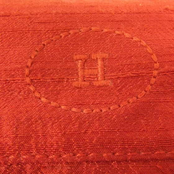 Hermes Silk Bolide Trousse De Voyage Cosmetic Case Red 11 of 11