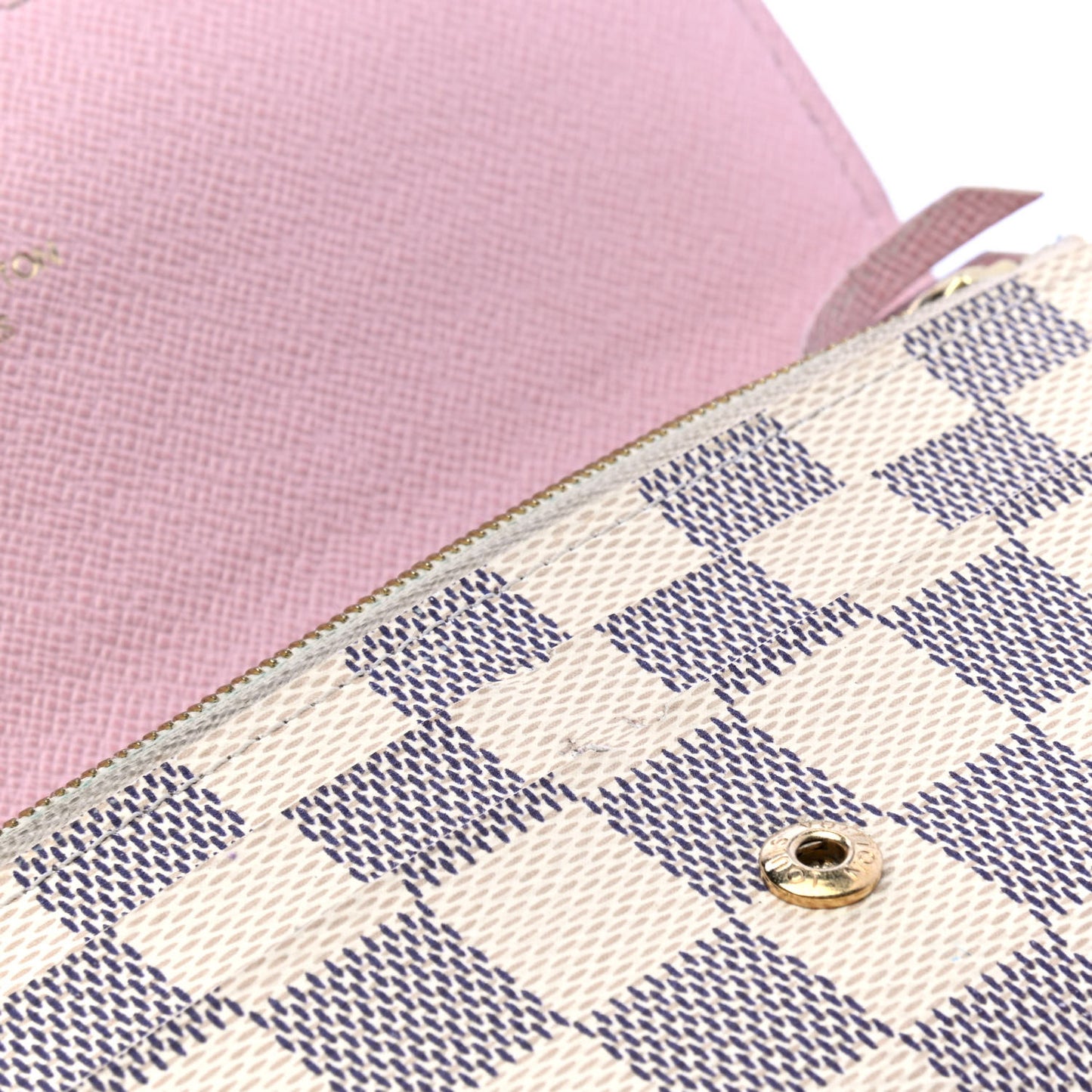 Damier Azur Emilie Wallet Rose Ballerine