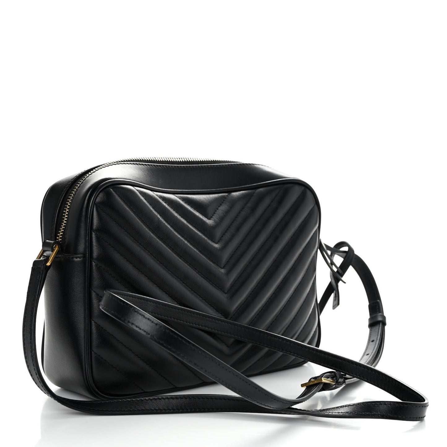 Calfskin Matelasse Monogram Lou Camera Bag Black