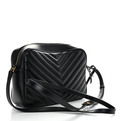 Saint Laurent Calfskin Matelasse Monogram Lou Camera Bag Black 3 of 9