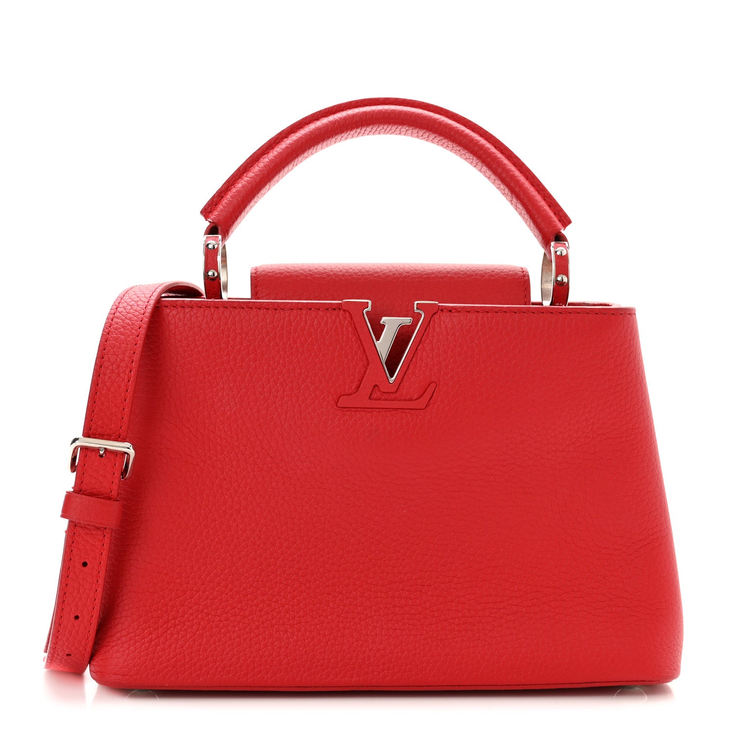 Louis Vuitton Taurillon Capucines BB Rubis 2 of 10
