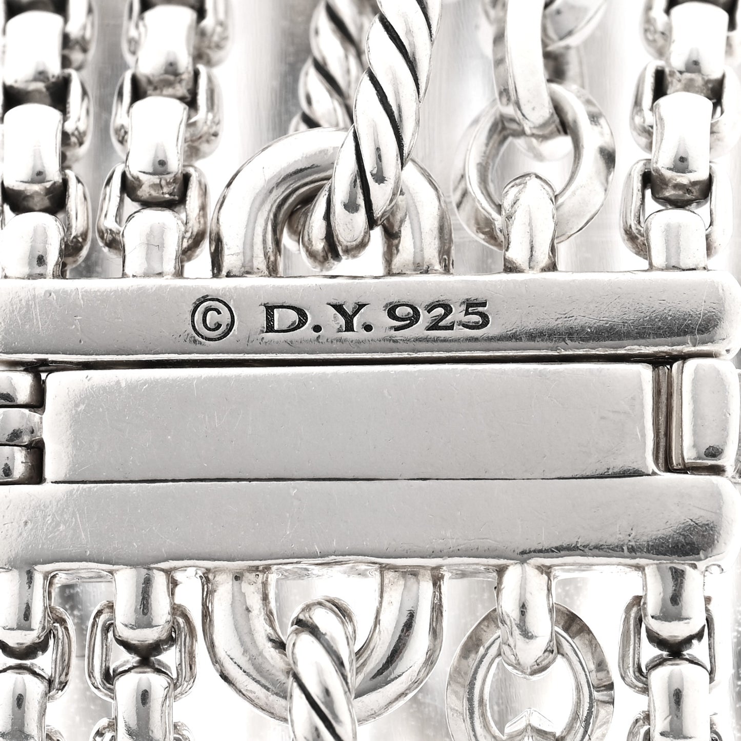 Sterling Silver Multi Row Chain Bracelet