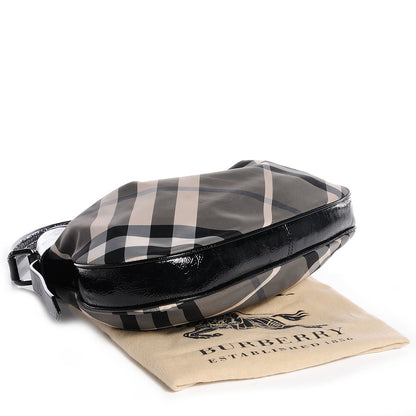 Burberry Beat Check Small Brooklyn Hobo Black 4 of 10