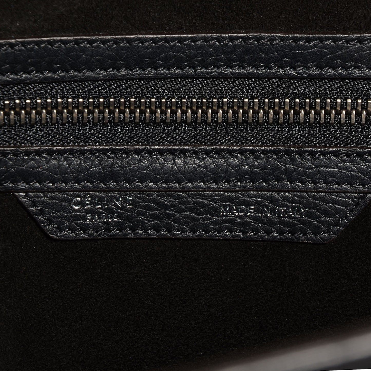 Drummed Calfskin Mini Luggage Black