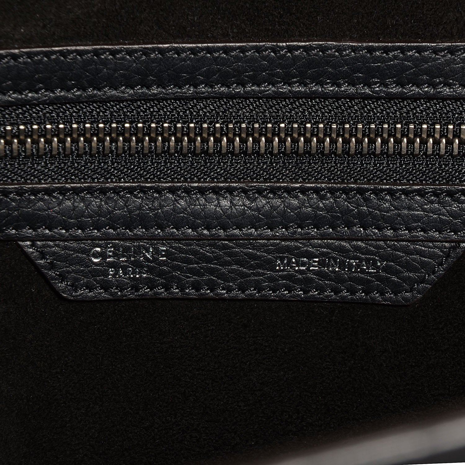 Celine Drummed Calfskin Mini Luggage Black 6 of 9