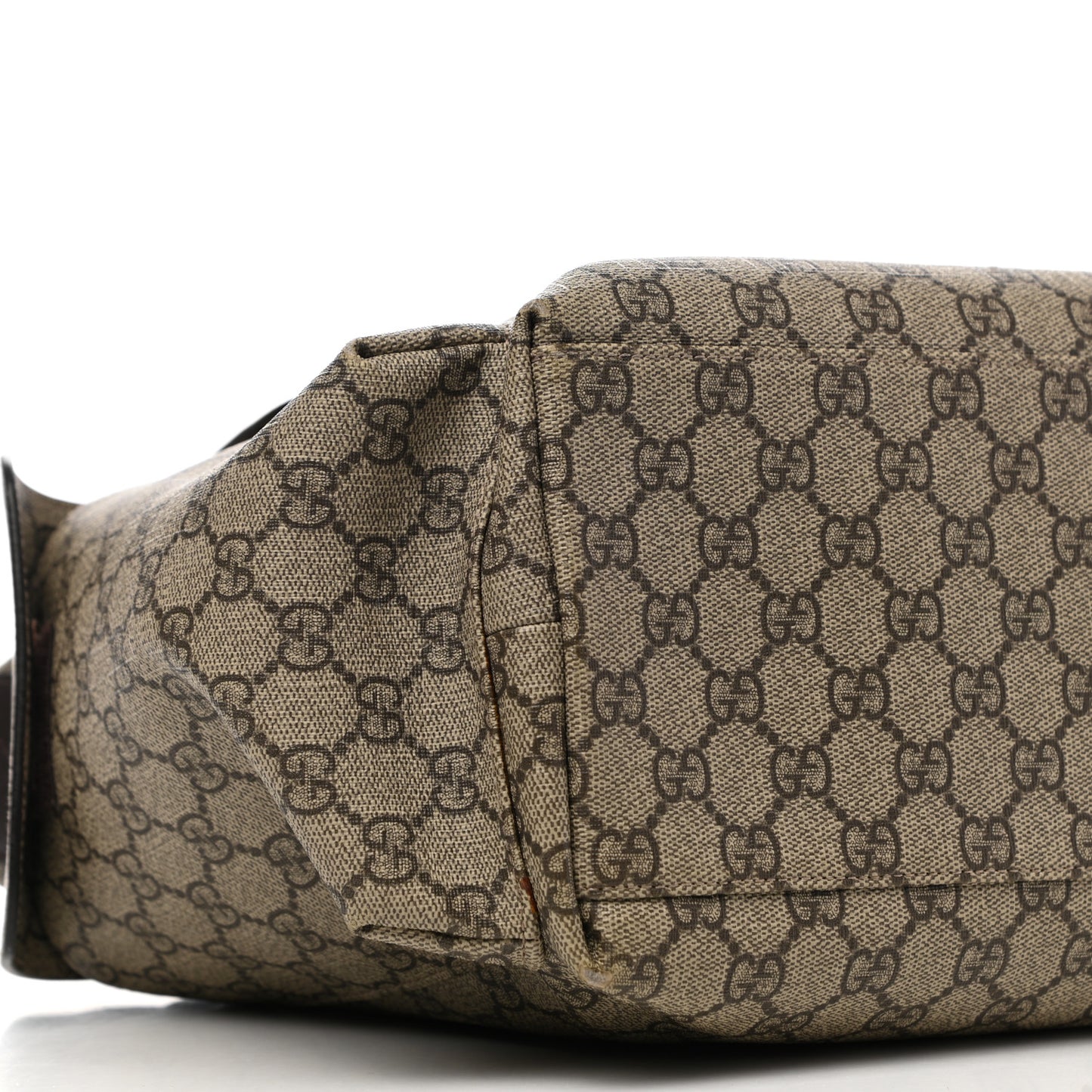 GG Plus Monogram Messenger Diaper Bag Dark Brown