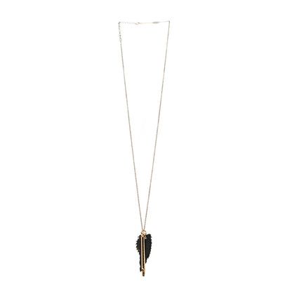 Louis Vuitton LV Nanogram Whistle Chain Leaf Pendant Necklace Gold 3 of 6