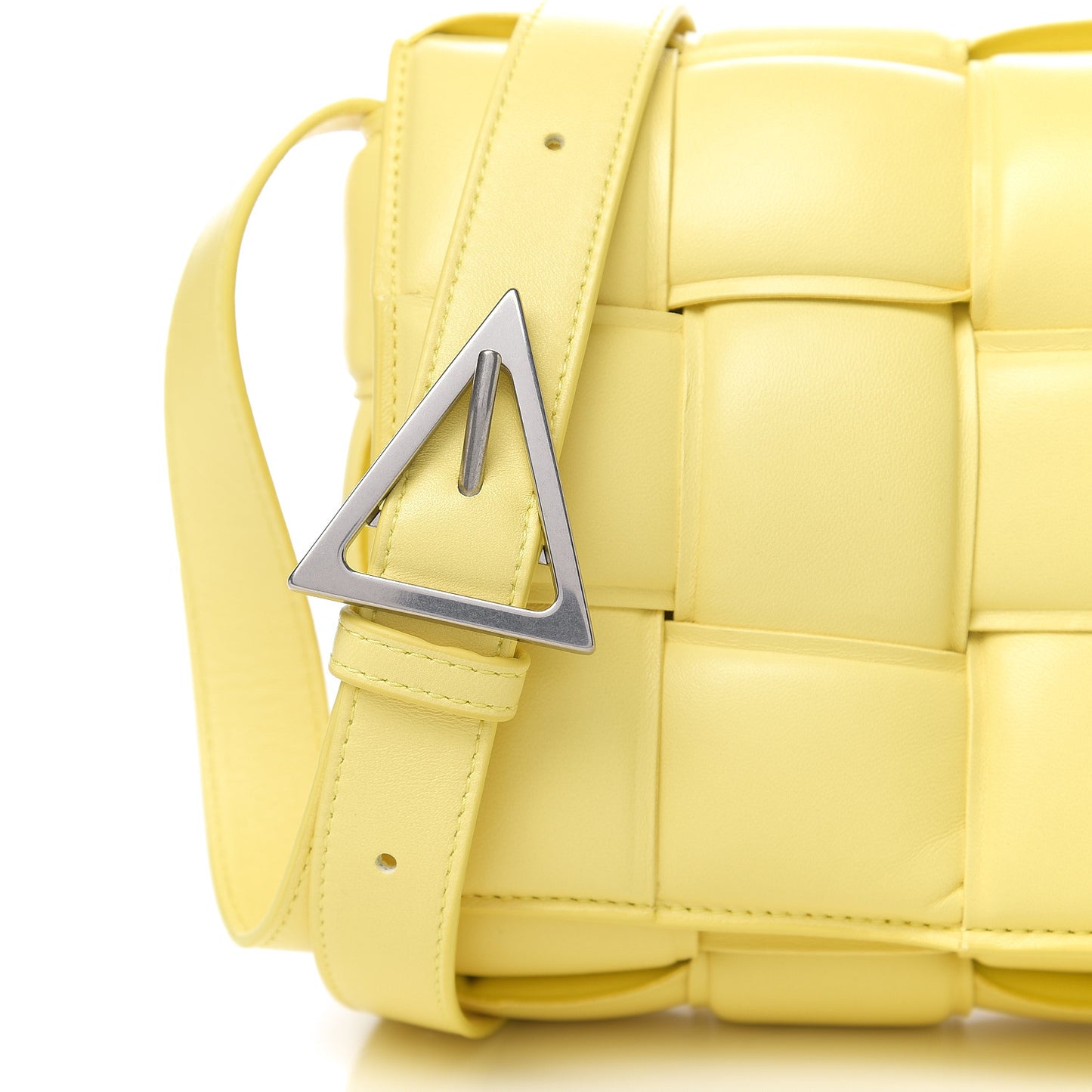 Nappa Maxi Intreccio Padded Cassette Crossbody Bag Sherbert