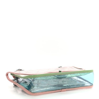 Chanel Lambskin PVC Quilted Medium Coco Splash Flap Blue Green 4 of 10