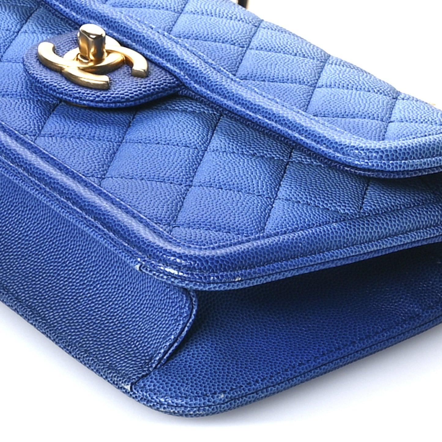 Caviar Quilted Small Sunset On The Sea Flap Blue