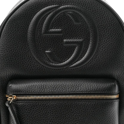 Gucci Pebbled Calfskin Soho Chain Backpack Black 8 of 10