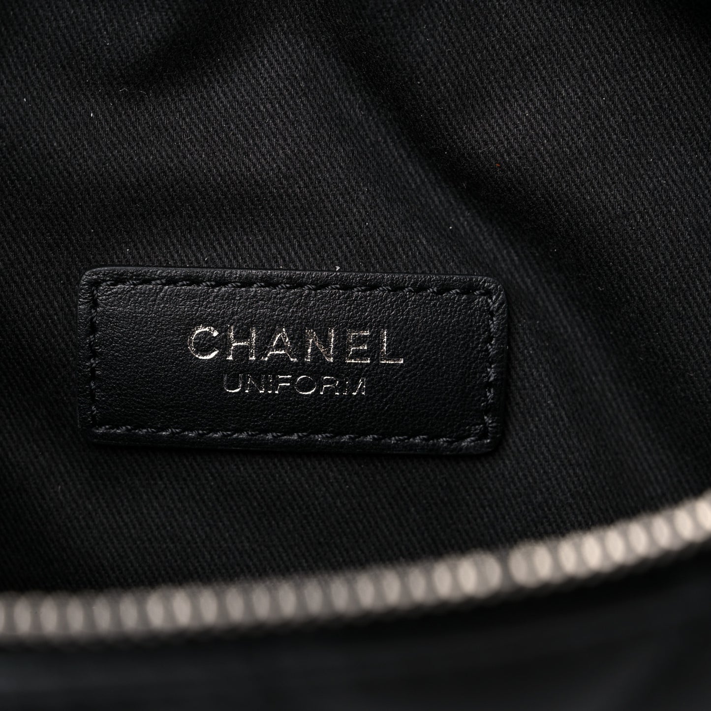 Calfskin Quilted Waist Belt Bag Black