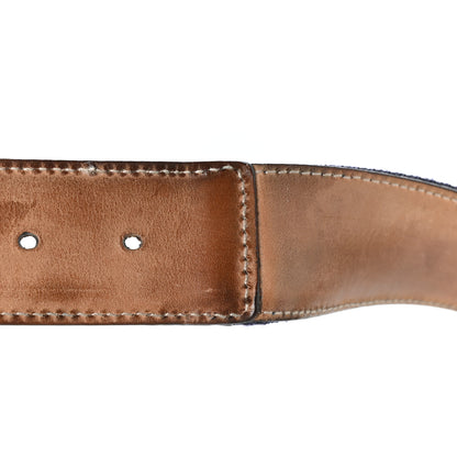 Gucci Calfskin Web Interlocking G Belt 85 34 Blue 8 of 8