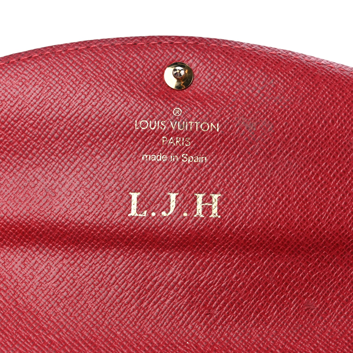 Louis Vuitton Damier Ebene Caissa Wallet Cherry 6 of 15
