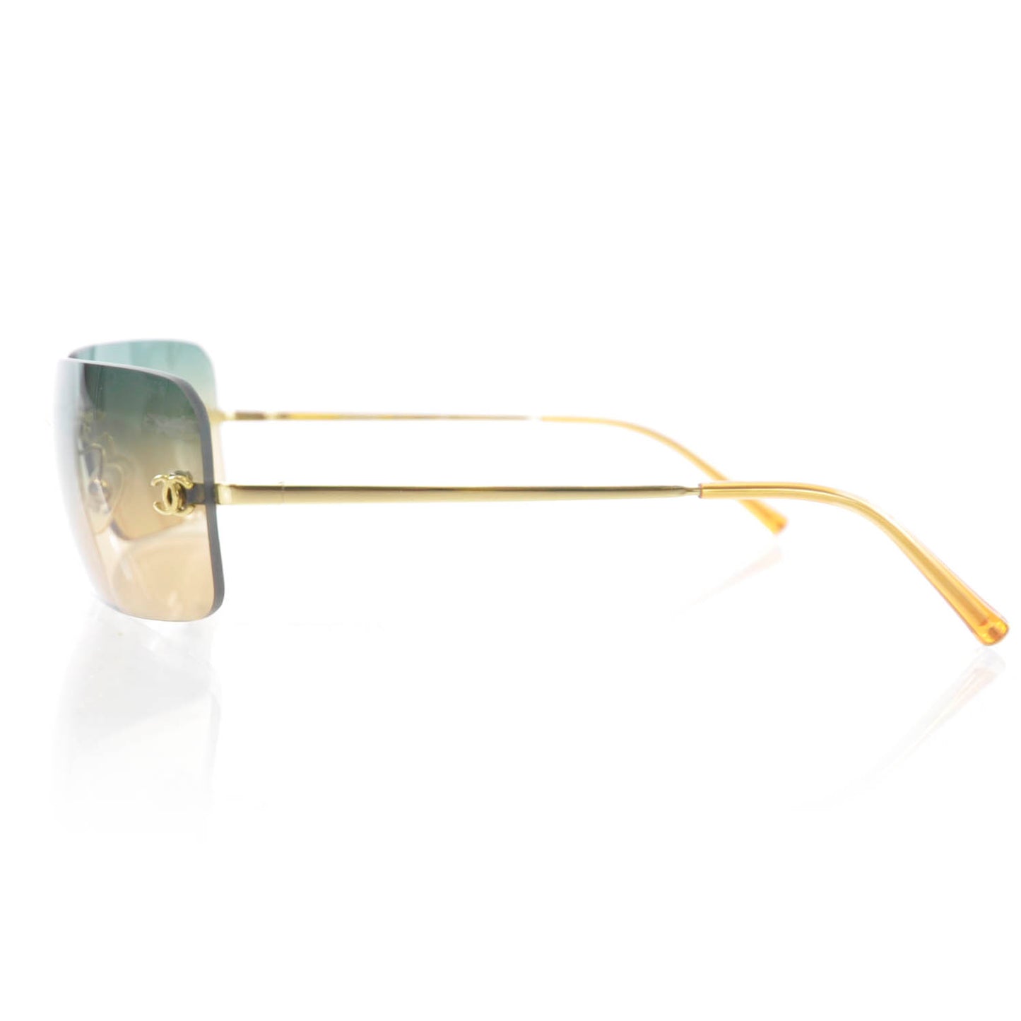 Metal CC Logo Sunglasses 4017 Green