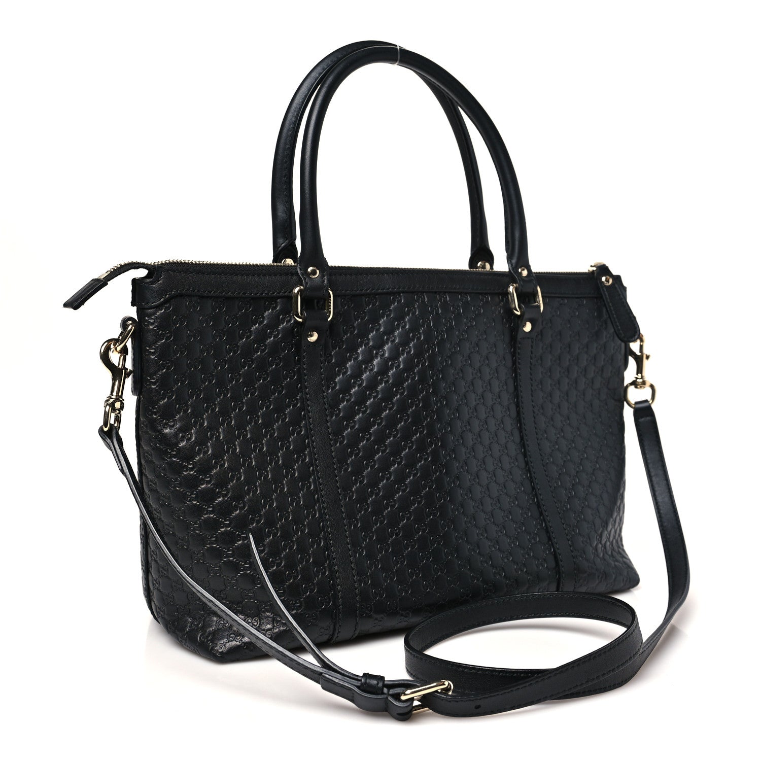 Gucci Soft Microguccissima Small Zippered Satchel Black 3 of 10
