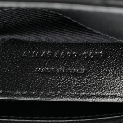 Saint Laurent Calfskin Y Quilted Monogram Small Loulou Chain Satchel Black 6 of 9