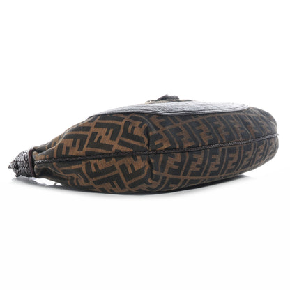 Fendi Zucca Nappa Nuvolata Vitello Tortuga Medium Spy Hobo Tobacco Moro 4 of 9