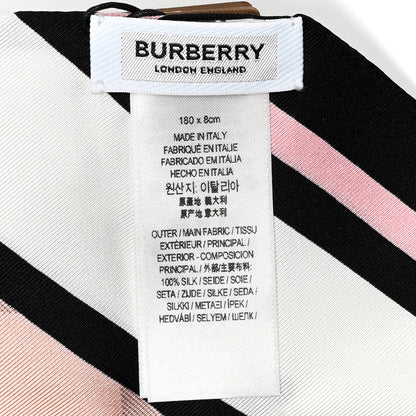 Burberry Silk Montage Print Skinny Scarf Archive Pink 3 of 3