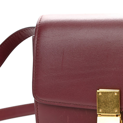 Celine Box Calfskin Small Classic Box Flap Bag Burgundy 11 of 12