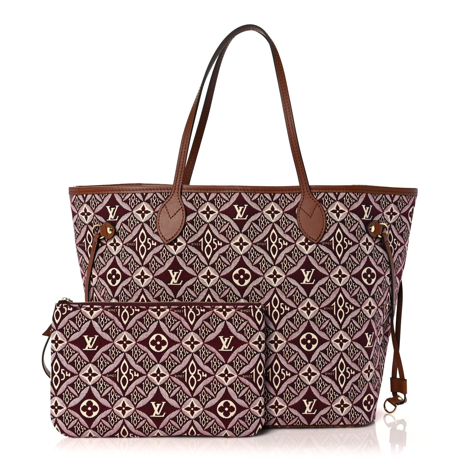 Louis Vuitton Jacquard Since 1854 Neverfull MM Bordeaux 1 of 9