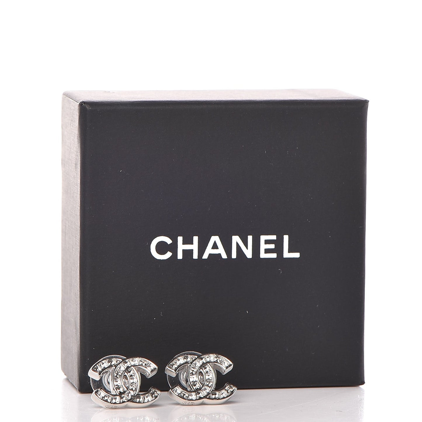 Crystal CC Earrings Silver