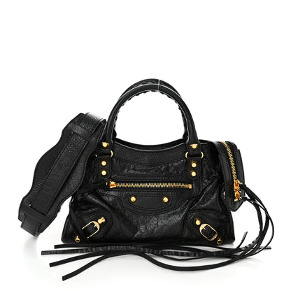 Balenciaga Agneau Classic Gold Hardware Mini City Black 1 of 12