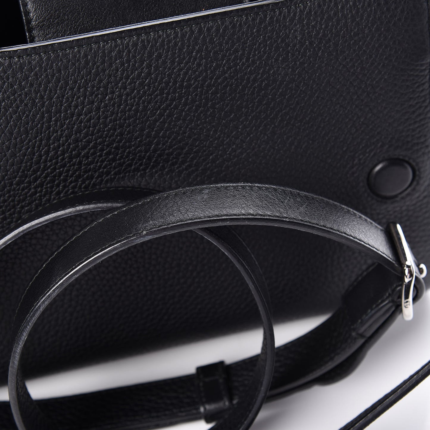 Grained Calfskin Mini Diorever Flap Black