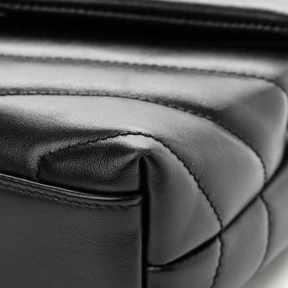 Saint Laurent Calfskin Y Quilted Monogram Toy Loulou Crossbody Bag Black 13 of 16