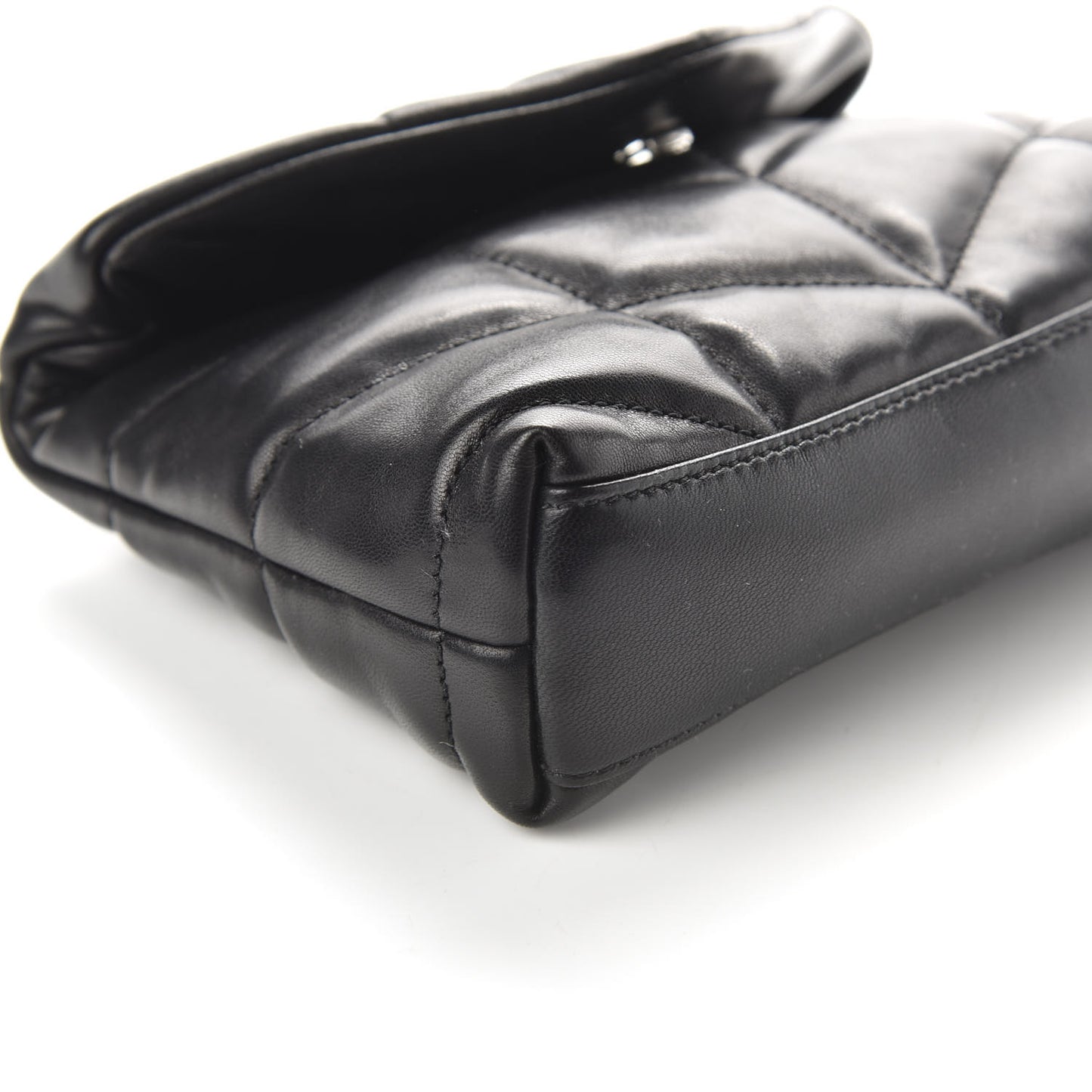 Lambskin Monogram Loulou Puffer Pouch Clutch Black