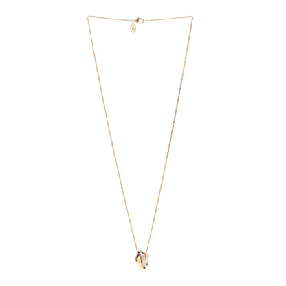 Cartier 18K Pink Yellow White Gold Trinity Square Pendant Necklace 3 of 5
