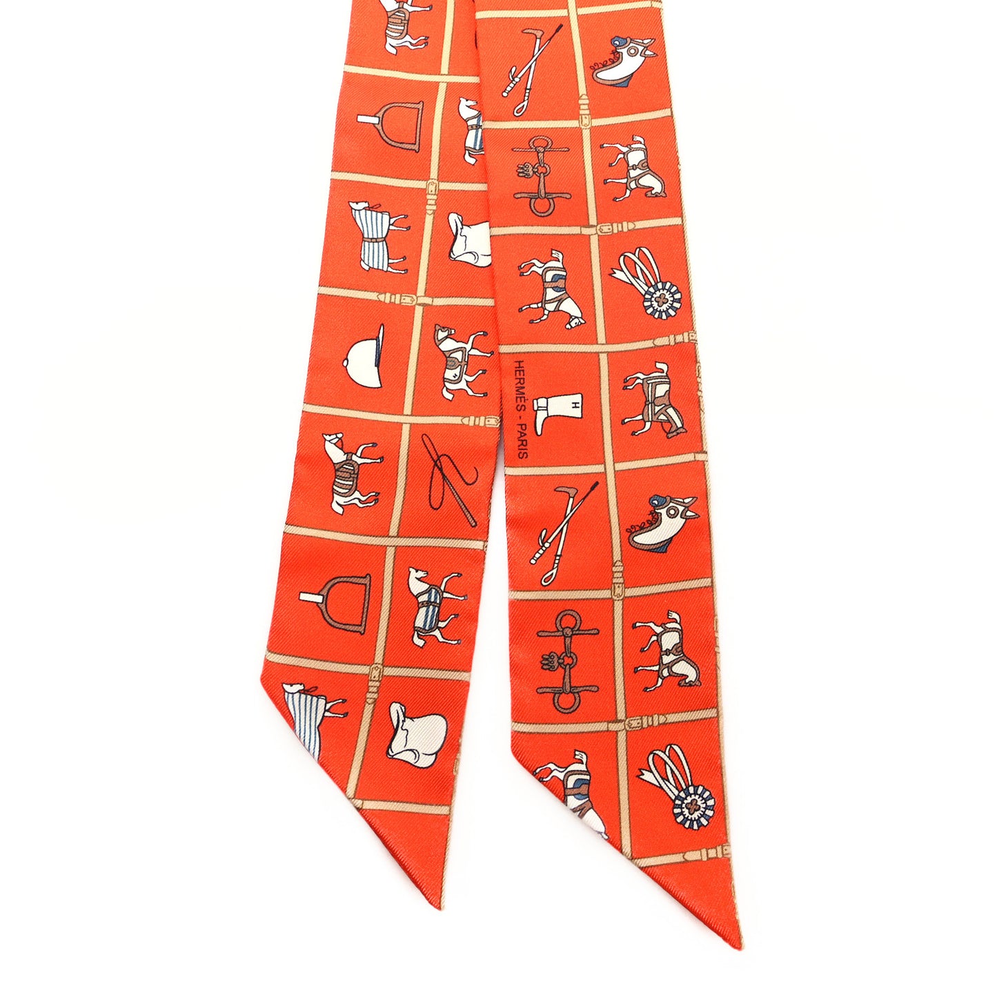 Silk Couvertures Et Tenues Twilly Orange White