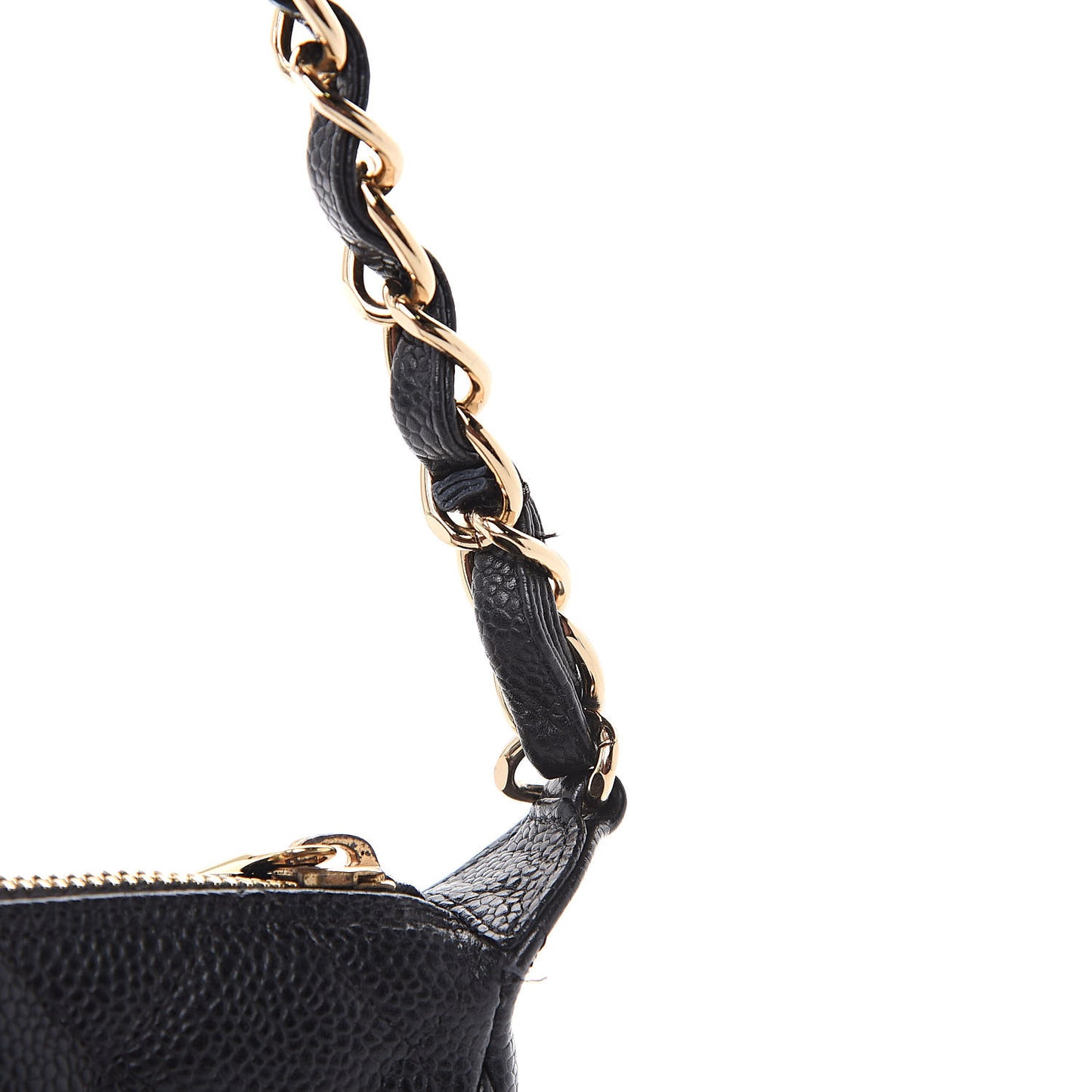 Caviar Quilted CC Shoulder Bag Black