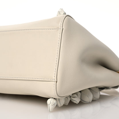 Fendi Nappa Rosebud Mini Peekaboo Iconic Satchel Bianco 11 of 13