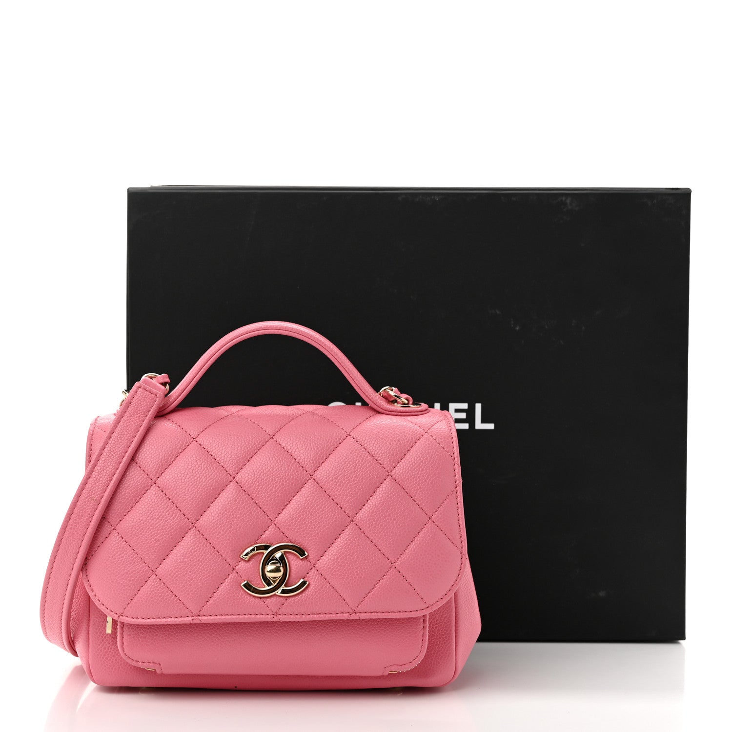 Chanel Caviar Quilted Small Business Affinity Flap Pink 11 of 11