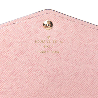 Louis Vuitton Damier Ebene Sarah Wallet NM Rose Ballerine 6 of 6