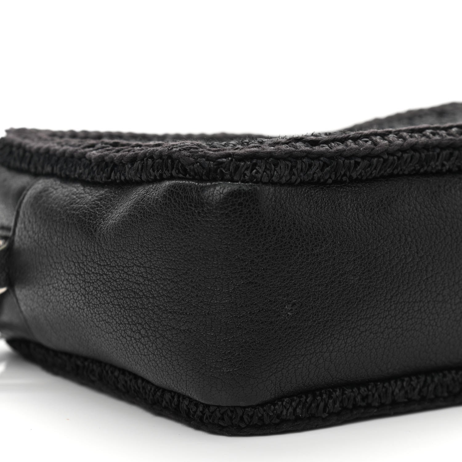 Saint Laurent Raffia Canvas Monogram Lou Camera Bag Black 9 of 11