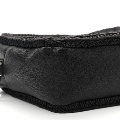 Saint Laurent Raffia Canvas Monogram Lou Camera Bag Black 9 of 11