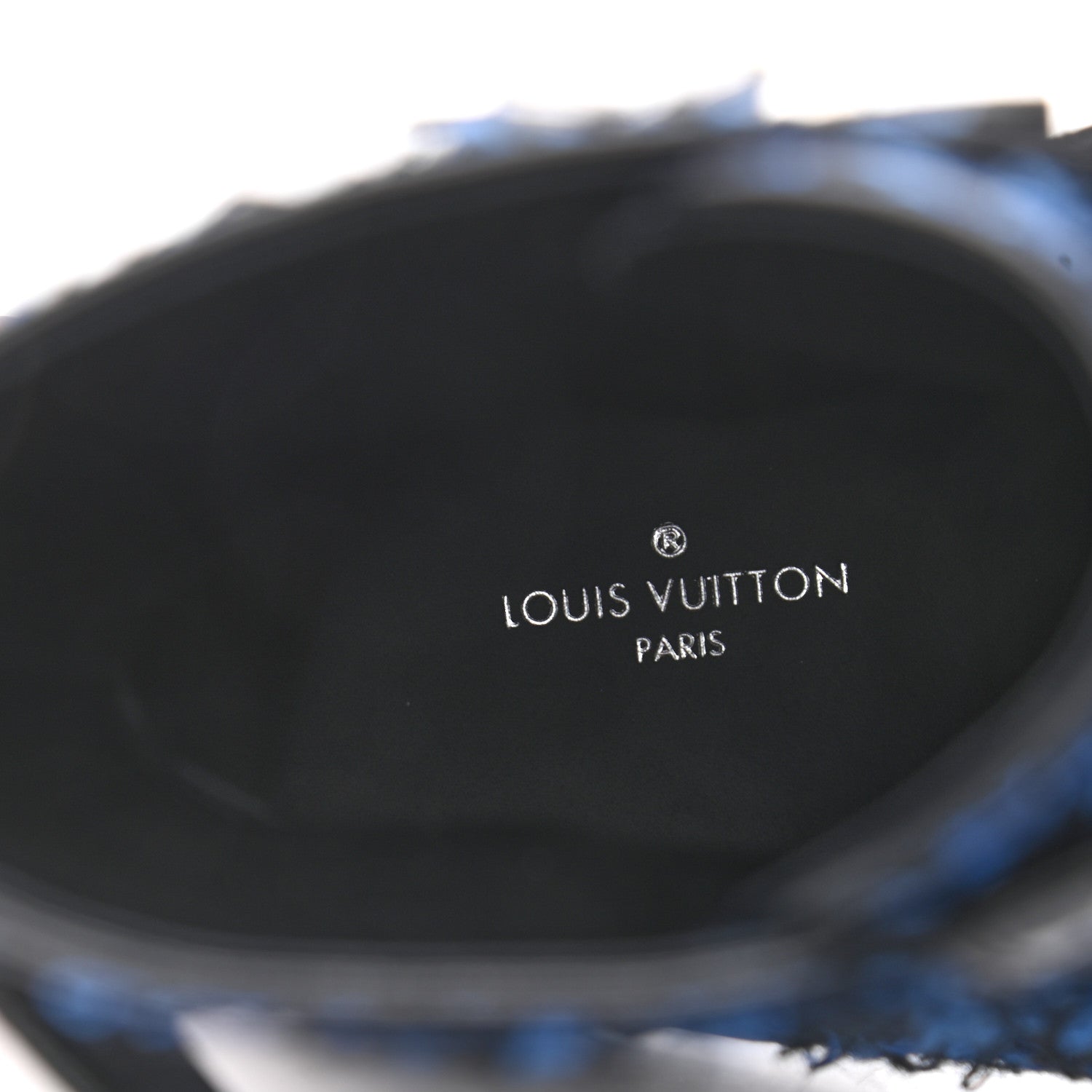 Louis Vuitton Tweed Calfskin Wonderland Ranger Boots 36 Blue Black 7 of 8