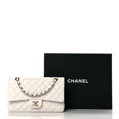 Chanel Caviar Quilted Medium Double Flap White 12 of 12