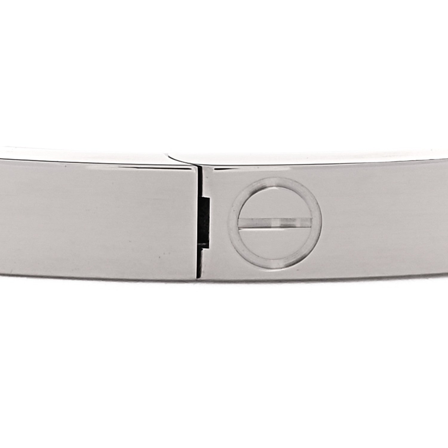 Cartier 18K White Gold Small LOVE Bracelet 18 5 of 8