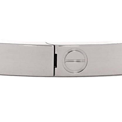 Cartier 18K White Gold Small LOVE Bracelet 18 5 of 8