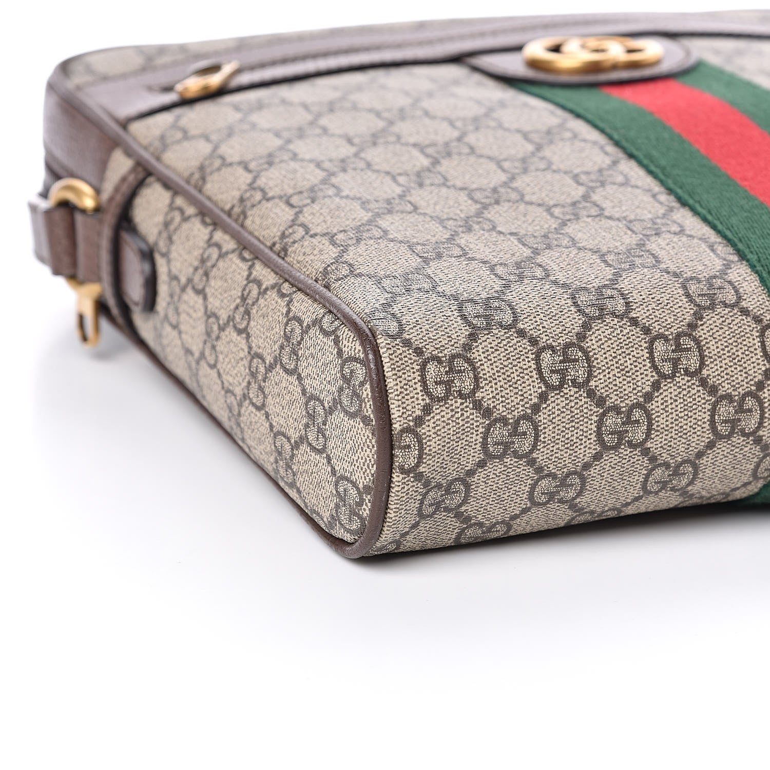 Gucci GG Supreme Monogram Web Medium Ophidia Messenger Bag Brown 9 of 11